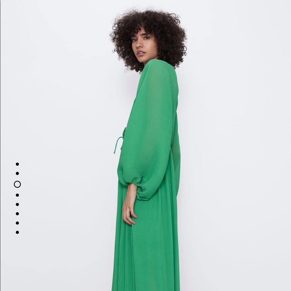 Zara green midi dress